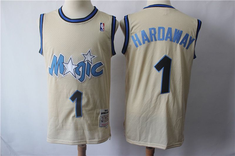 Men Orlando Magic #1 Hardaway Gream Retro Limited Edition NBA Jerseys